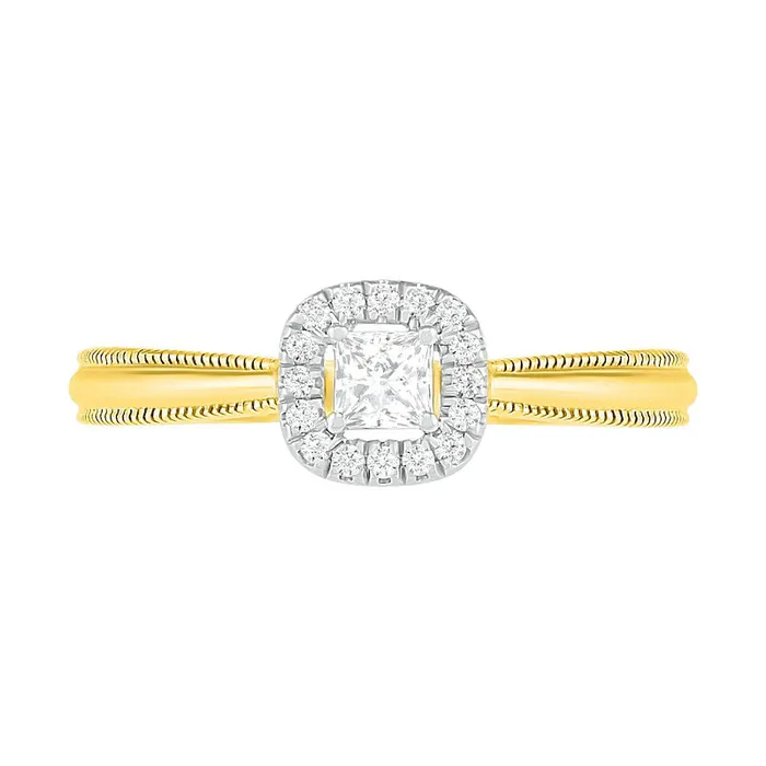 Goldia Rings 033 CT TW PrincessCut Natural Diamond Frame Antique VintageStyle Bridal Engagement Ring Set in Solid 10K Yellow Gold Goldia Rings 033 CT TW PrincessCut Natural Diamond Frame Antique VintageStyle Bridal Engagement Ring Set in Solid 10K Yellow Gold