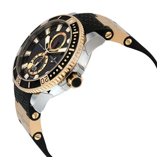 Original Ulysse Nardin Maxi Marine Diver Black Dial 18K Rose Gold Mens Watch 26590392 JMS always Earrings Original Ulysse Nardin Maxi Marine Diver Black Dial 18K Rose Gold Mens Watch 26590392 JMS always Earrings