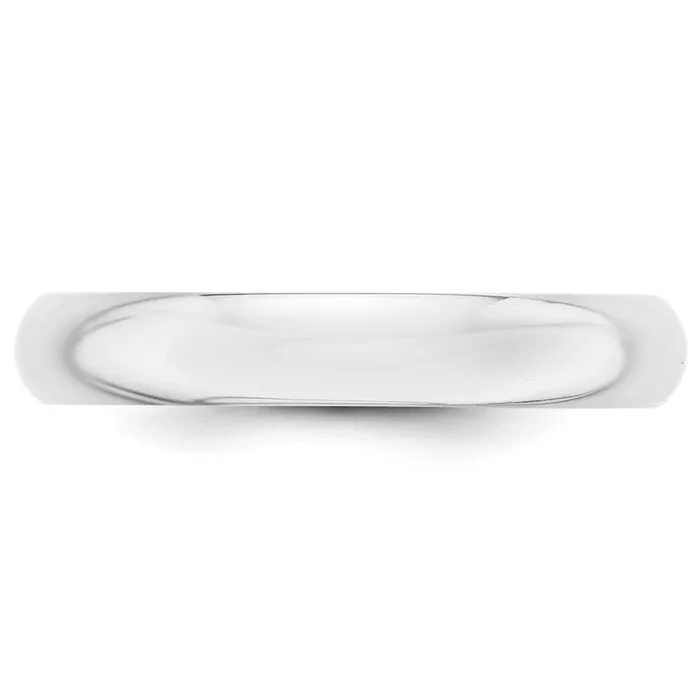 Rings Goldia Solid 18K Yellow Gold White Gold 4mm HalfRound MensWomens Wedding Band Ring Size 95