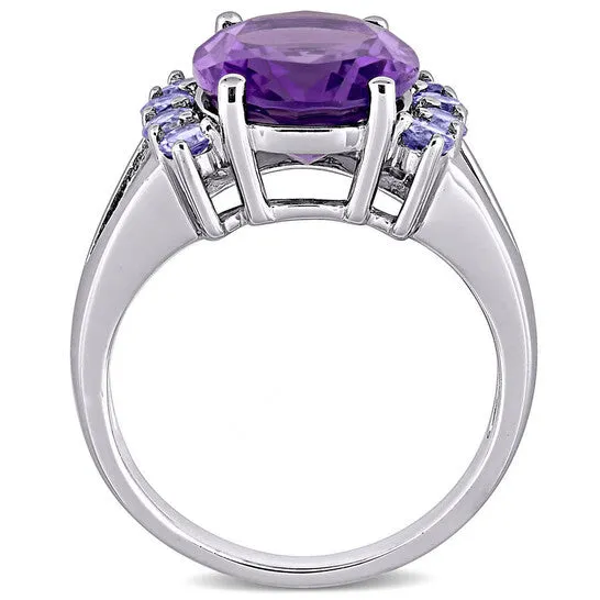 Rings JMS always Original Amour Silver 4 35 CT TGW Amethyst Tanzanite Fashion Ring