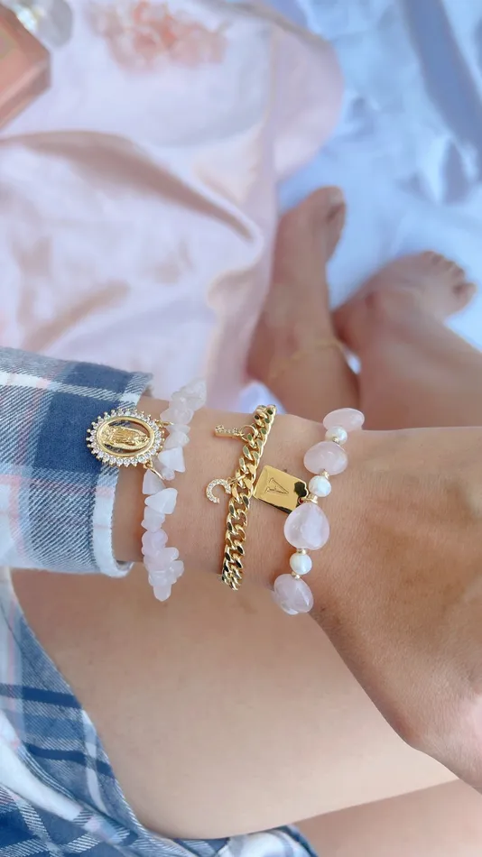 MP Jewelry Bracelets Rose Quartz Mary Bracelet Set