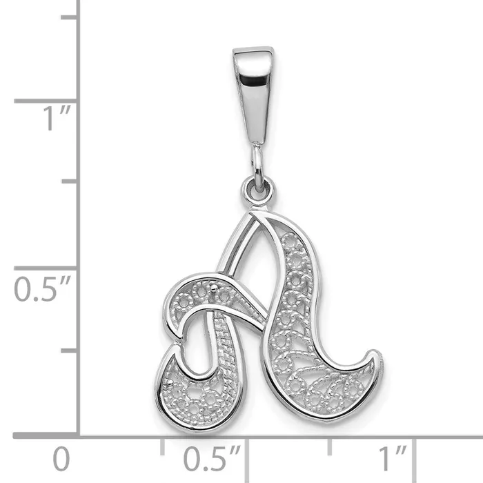 10KW Filigree Initial A PendantWBC10D1281A WB Choice Jewelry Necklaces 10KW Filigree Initial A PendantWBC10D1281A WB Choice Jewelry Necklaces
