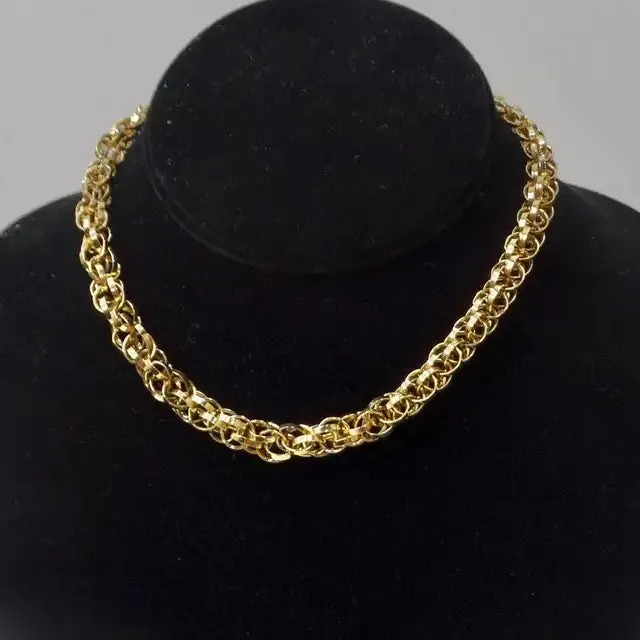 Necklaces Vintage by Misty 1980S 18K Gold Plated Rope Chain Choker Necklace