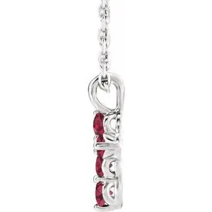 Platinum Ruby Cross 1618 NecklaceR42363779PSTWBC WB Choice Jewelry Necklaces
