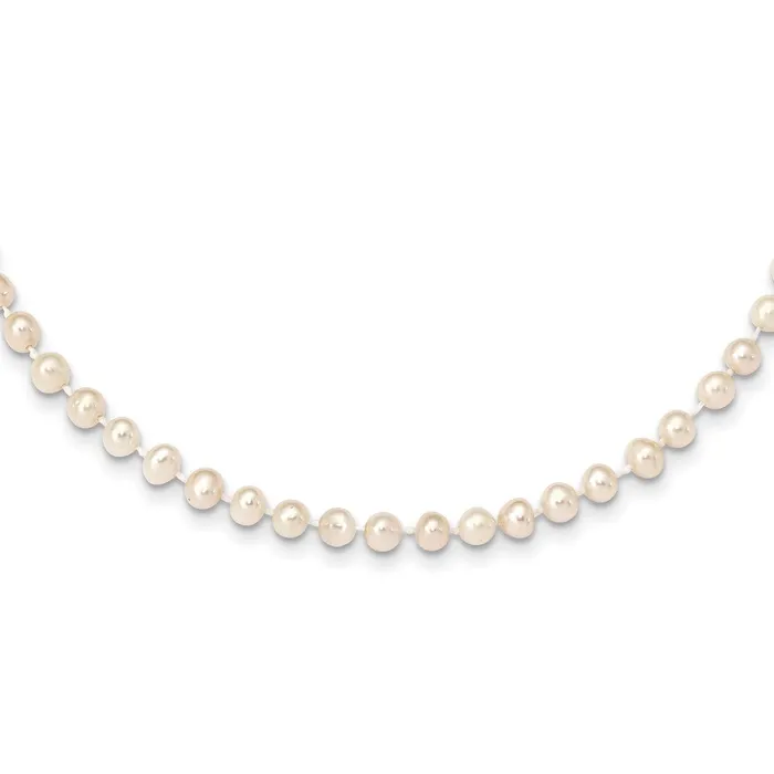WB Choice Jewelry Necklaces 14k 45mm White Near Round Freshwater Cultured Pearl NecklaceWBCWPN04028
