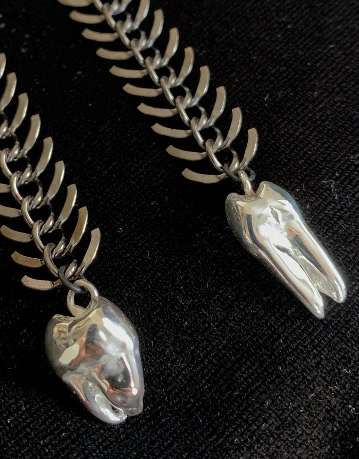 FREAK Silver Tooth Earring lordviolet Earrings