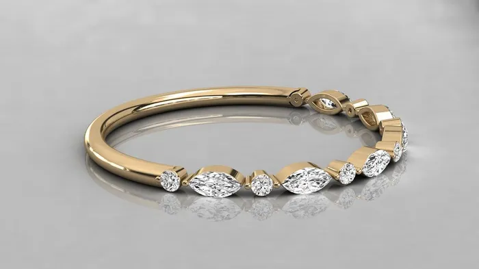 Jalvi Co Marquise Diamond Band in 14k Gold Brilliant Diamond Ring Gold Band White Diamond Ring Marquise Diamond Wedding Band Rings Jalvi Co Marquise Diamond Band in 14k Gold Brilliant Diamond Ring Gold Band White Diamond Ring Marquise Diamond Wedding Band Rings