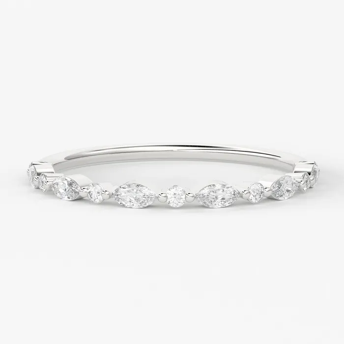 Jalvi Co Marquise Diamond Band in 14k Gold Brilliant Diamond Ring Gold Band White Diamond Ring Marquise Diamond Wedding Band Rings Jalvi Co Marquise Diamond Band in 14k Gold Brilliant Diamond Ring Gold Band White Diamond Ring Marquise Diamond Wedding Band Rings