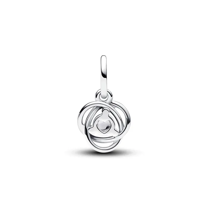 Charm Necklaces Pandora April Clear Eternity Circle Dangle Charm