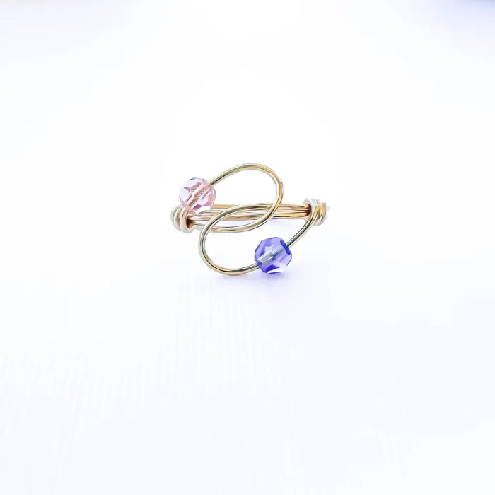 Rings Hoops By Hand SIZE 575 Bead Swirl Ring 14K Gold Filled