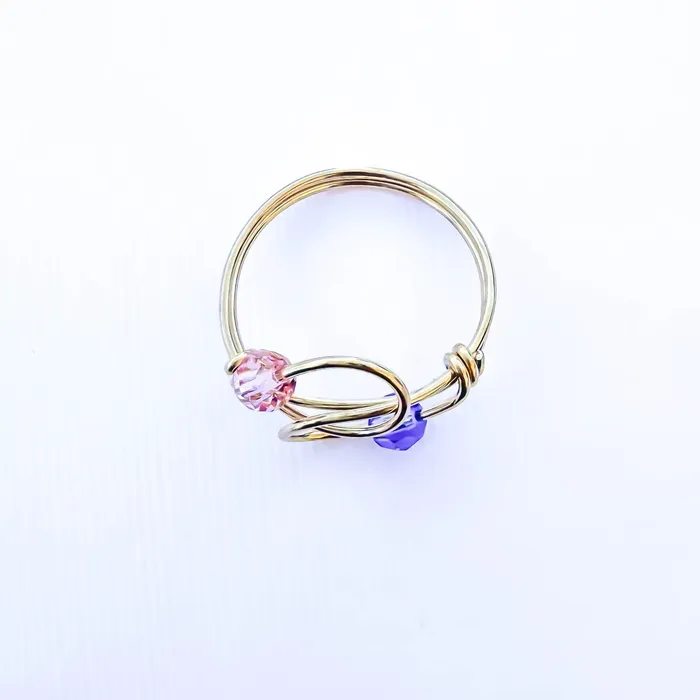 Rings Hoops By Hand SIZE 575 Bead Swirl Ring 14K Gold Filled