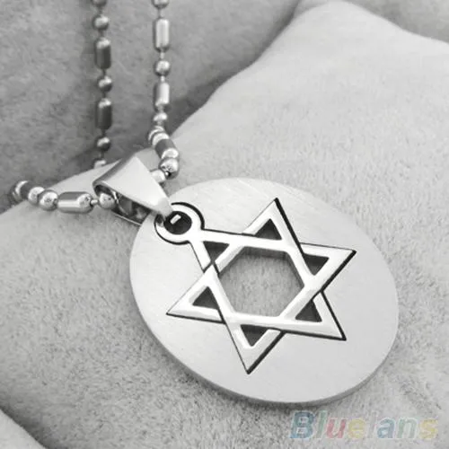 Unisex Detachable Stainless Steel Hexagram Pendant Chain Necklace sparklingselections Necklaces Unisex Detachable Stainless Steel Hexagram Pendant Chain Necklace sparklingselections Necklaces
