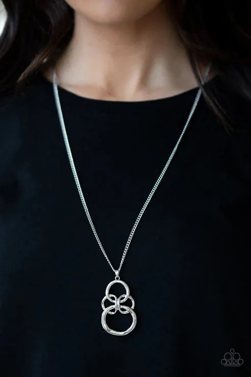 Courageous Contour Silver Necklace Jewelry by Bretta Paparazzi Accessories Necklaces