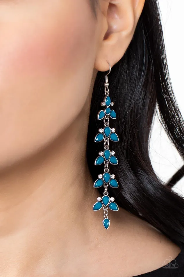 Earrings Paparazzi Accessories Fanciful Foliage Blue Earrings Jewelry by Bretta