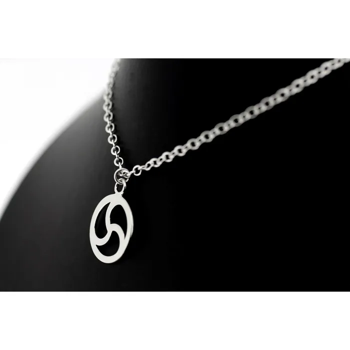 Necklaces EROS MOON Sterling Silver BDSM Triskele 20mm Triskelion Pendant Necklace Unisex