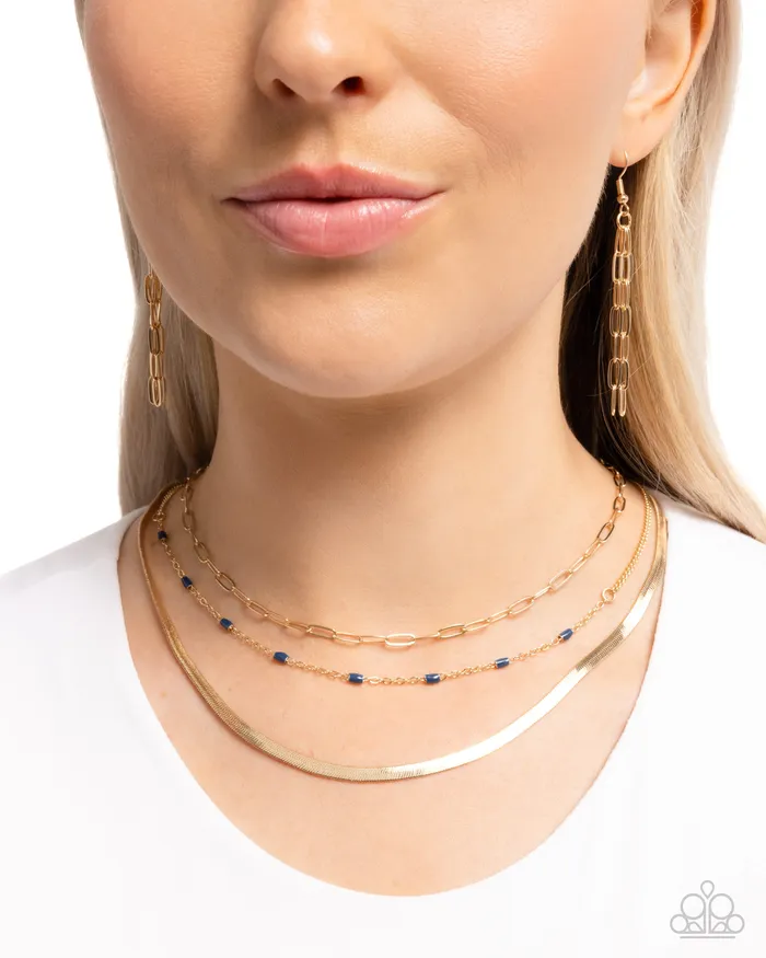 Necklaces Paparazzi Accessories Mismatched Magic Blue Necklace Jewelry by Bretta