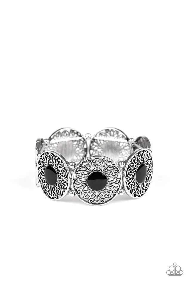 Paparazzi Accessories Bracelets Painted Garden Black Bracelet Jewelry by Bretta