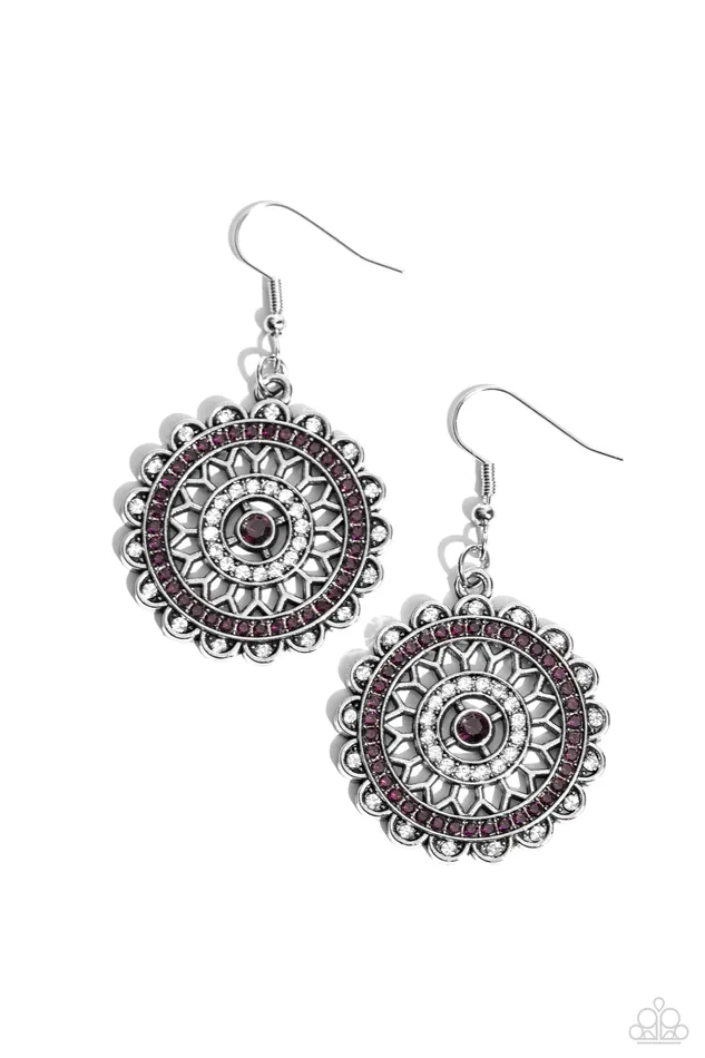 Paparazzi Accessories Earrings Twinkly Translation Purple Earrings Jewelry by Bretta