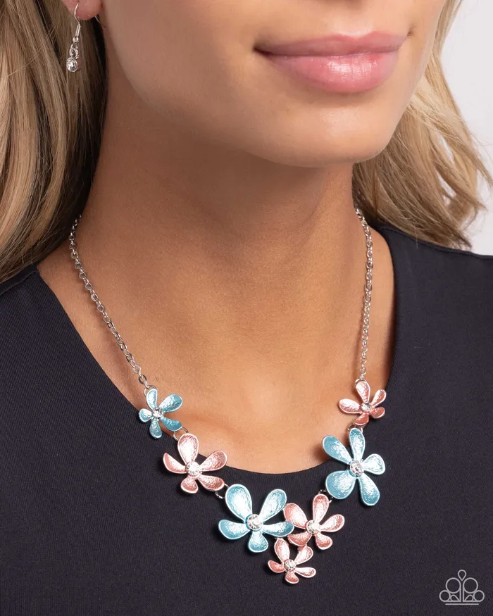 Paparazzi Accessories Necklaces Reflective Rundown Blue Necklace Jewelry by Bretta
