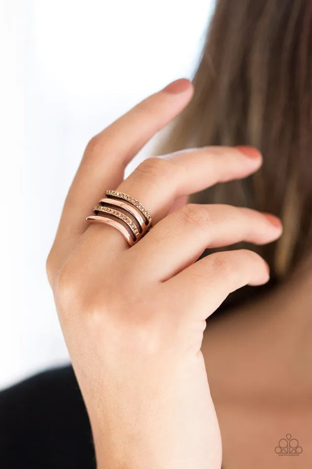 Paparazzi Accessories Rings Pageant Wave Copper Ring Jewelry by Bretta