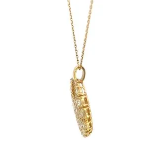 YaninaCo Jewelry Necklaces Yellow Diamond Disc Necklace