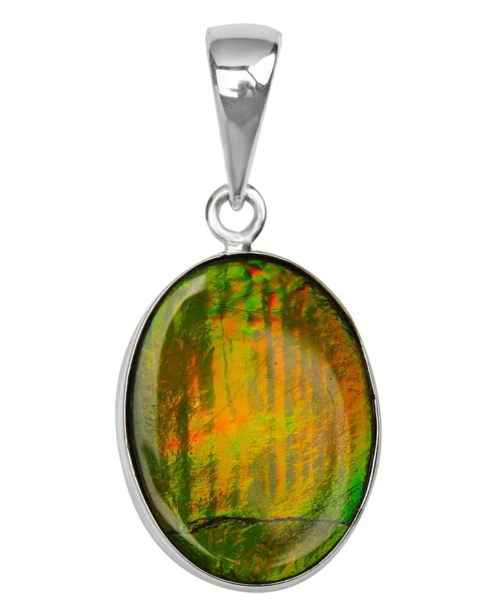 775 Ct Ammolite 925 Sterling Silver Necklace Pendant Jewelry YoTreasure Necklaces