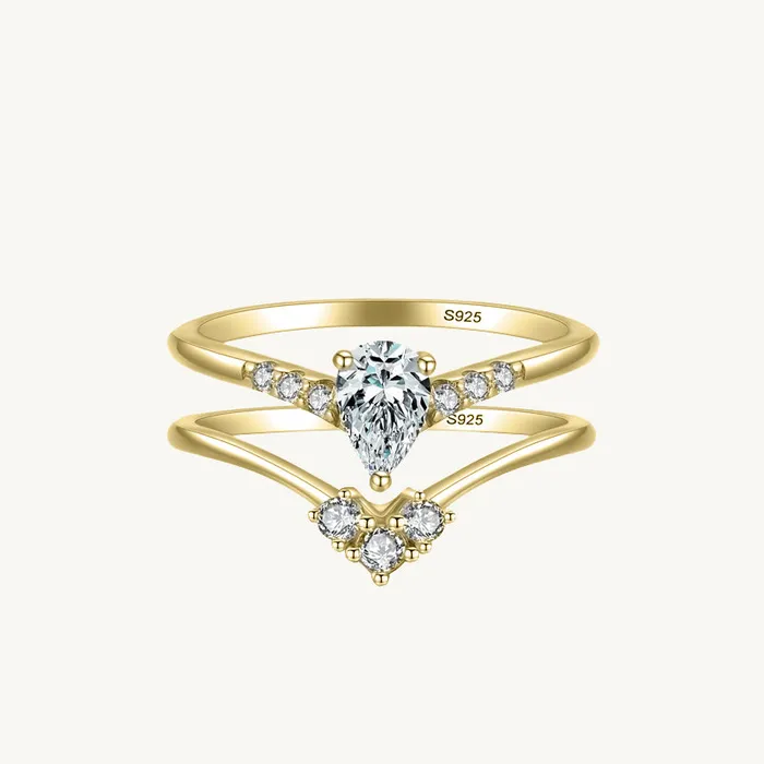 Camile Stone Rings The Duo Pear Sapphire Engagement Ring