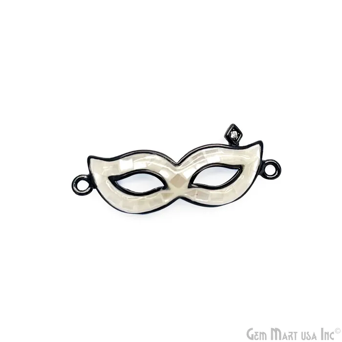Charm Necklaces GemMartUSA Masquerade Mask Charm Pendant 28x10mm Mardi Gras Mask Charm