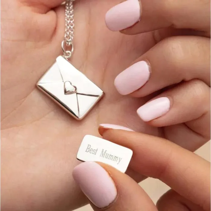 Customized Jewel Personalized Envelope Necklace Necklaces