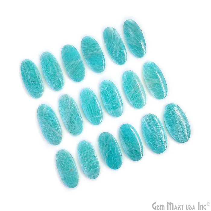Earrings GemMartUSA Amazonite Oval Shape 29x14mm Loose Gemstone For Earring Pair