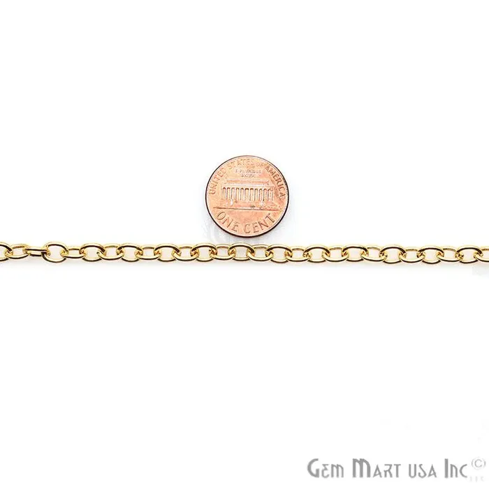 GemmartUSA Necklaces Link Finding Gold Plated Necklace Station Rosary Chain
