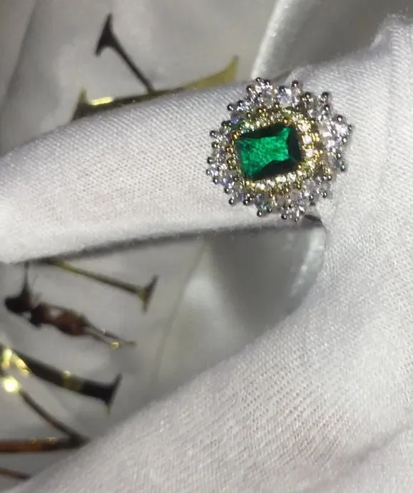 Minx London Emerald Engagement Ring Green Diamond Ring Emerald Green Diamond Ring Rings Minx London Emerald Engagement Ring Green Diamond Ring Emerald Green Diamond Ring Rings