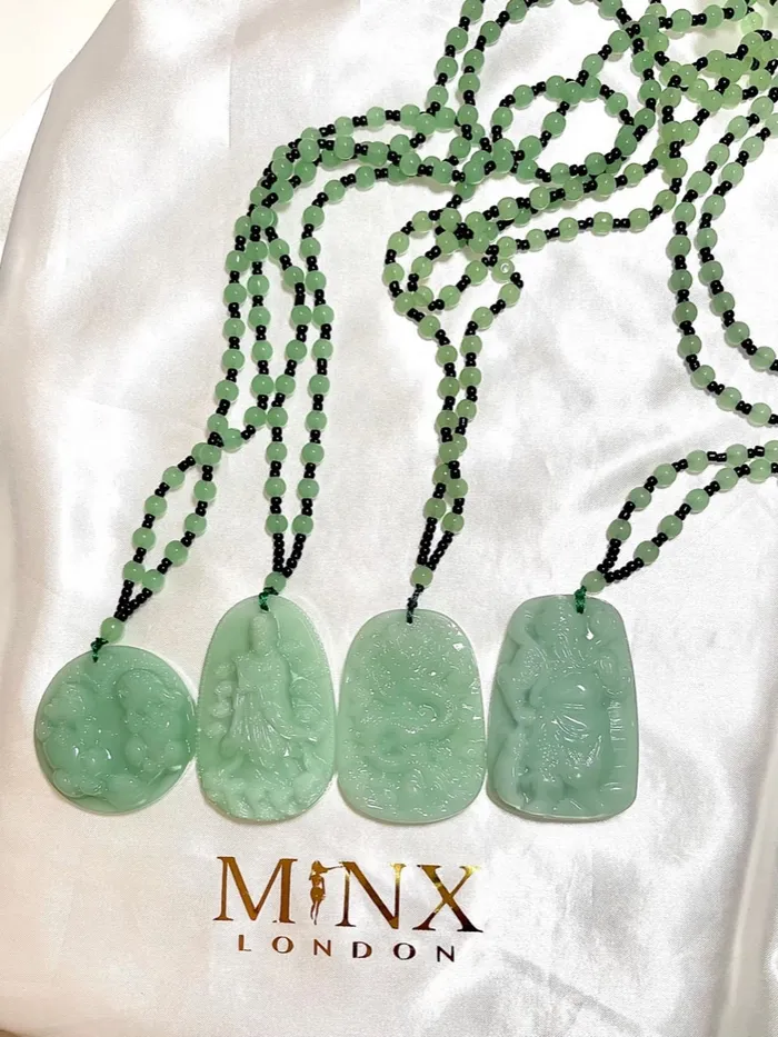 Minx London Necklaces Dragon Necklace Dragon Pendant Jade Necklace Jade Necklaces Jade Pendant Necklaces Jade Necklace Beads Beaded Necklace Jade