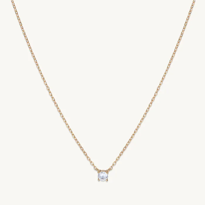 Necklaces Camile Stone Round Sapphire Chain Necklace