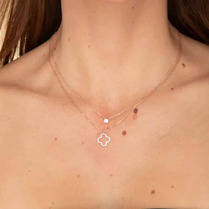 Necklaces Camile Stone Round Sapphire Chain Necklace