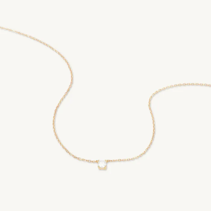 Necklaces Camile Stone Round Sapphire Chain Necklace