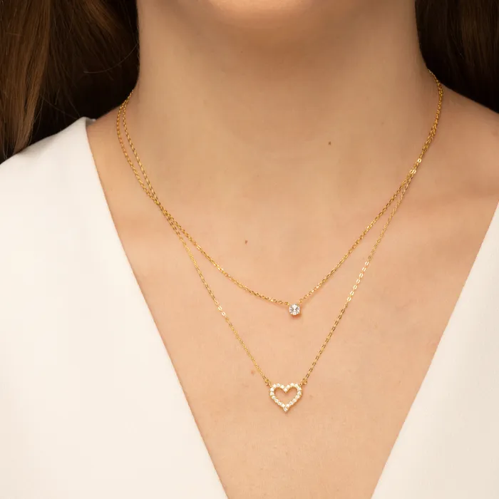 Necklaces Camile Stone Round Sapphire Chain Necklace