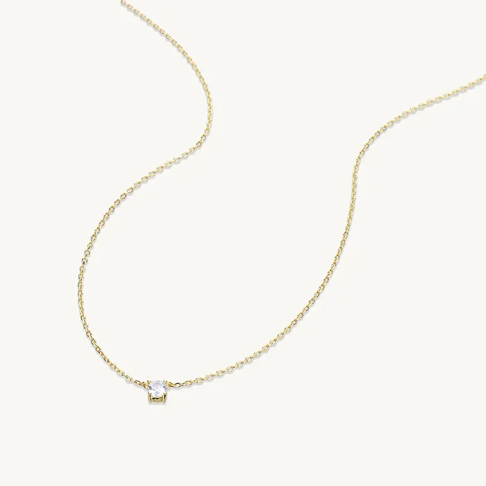 Necklaces Camile Stone Round Sapphire Chain Necklace