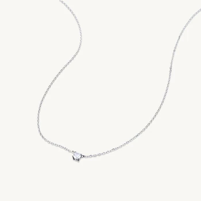 Necklaces Camile Stone Round Sapphire Chain Necklace