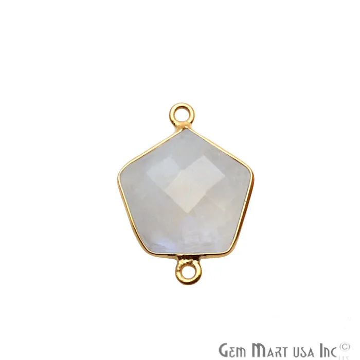 PreStyled Sets Rainbow Moonstone Pentagon Gold Plated Double Bail 21x15mm Gemstone Connector GemMartUSA PreStyled Sets Rainbow Moonstone Pentagon Gold Plated Double Bail 21x15mm Gemstone Connector GemMartUSA