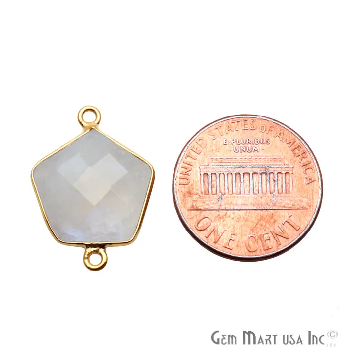 PreStyled Sets Rainbow Moonstone Pentagon Gold Plated Double Bail 21x15mm Gemstone Connector GemMartUSA PreStyled Sets Rainbow Moonstone Pentagon Gold Plated Double Bail 21x15mm Gemstone Connector GemMartUSA