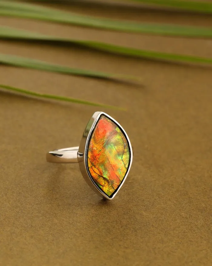 Rings 550 Ct Ammoite Ring Solid 925 Sterling Silver Jewlry YoTreasure