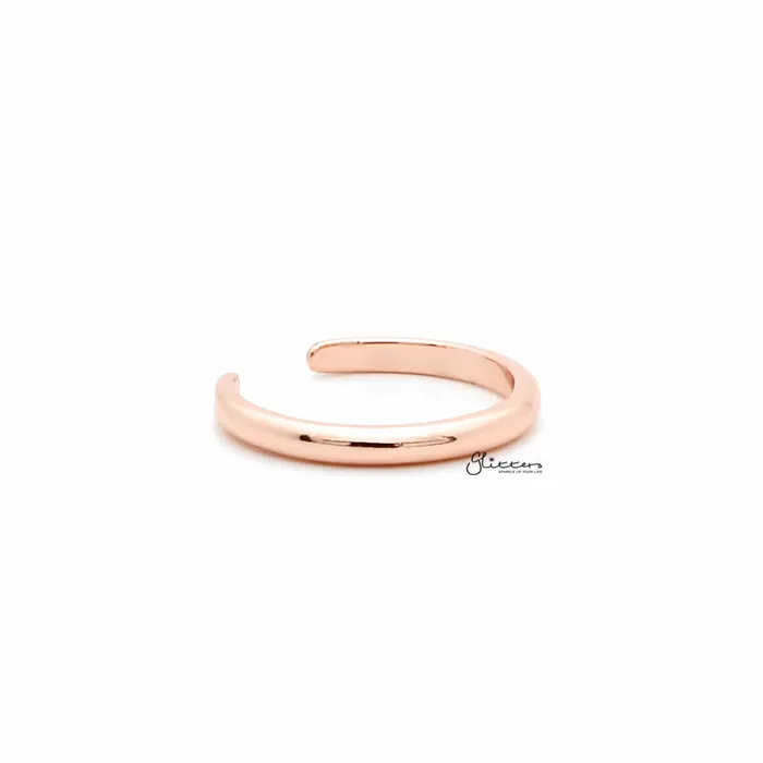 2mm Plain Band Toe Ring Rose Gold Glitters Rings