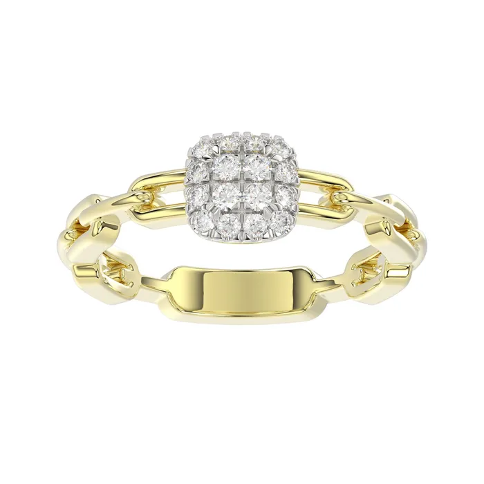 AV Rings LADIES RING 020CT ROUND DIAMOND 14K YELLOW GOLD