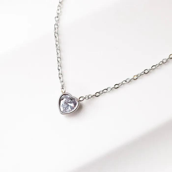 Aya Reversible Solitaire Heart Necklace Grayling Necklaces