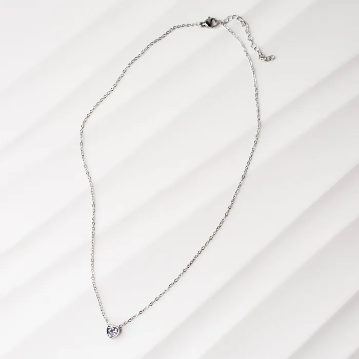 Aya Reversible Solitaire Heart Necklace Grayling Necklaces