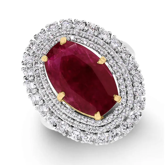 Beauvince Rings Beauvince Rita Ring 583 cts Ruby Diamonds in Gold