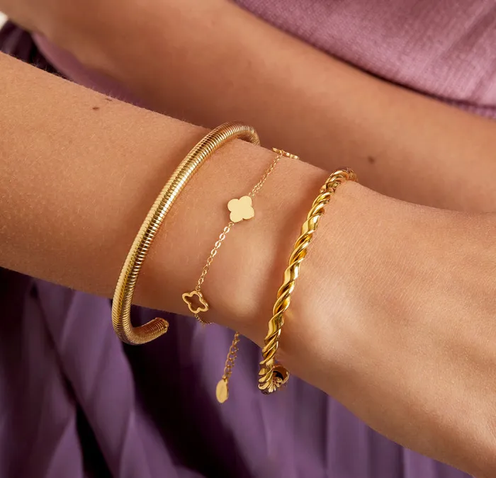 Bracelets Trio Clover Bracelet Seola Jewelry