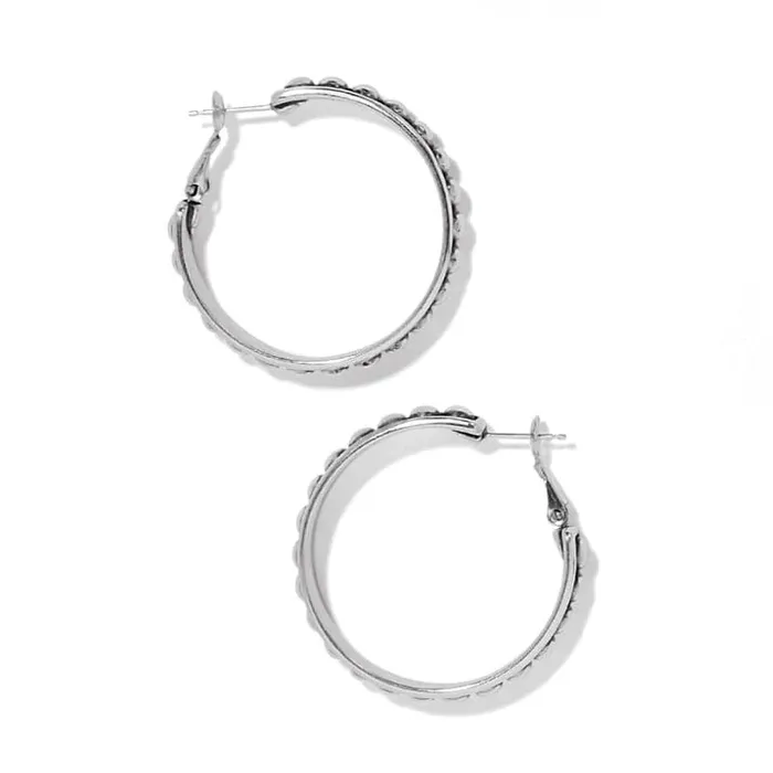 Brighton Pretty Tough Stud Large Hoop Earrings Earrings