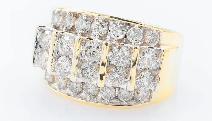 Crown Jewels Coin Rings Mens 3 ctw Diamond Fashion Ring
